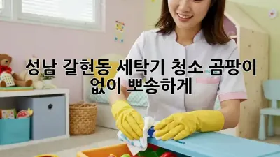 성남 갈현동 세탁기 청소, 곰팡이 없이 뽀송하게!